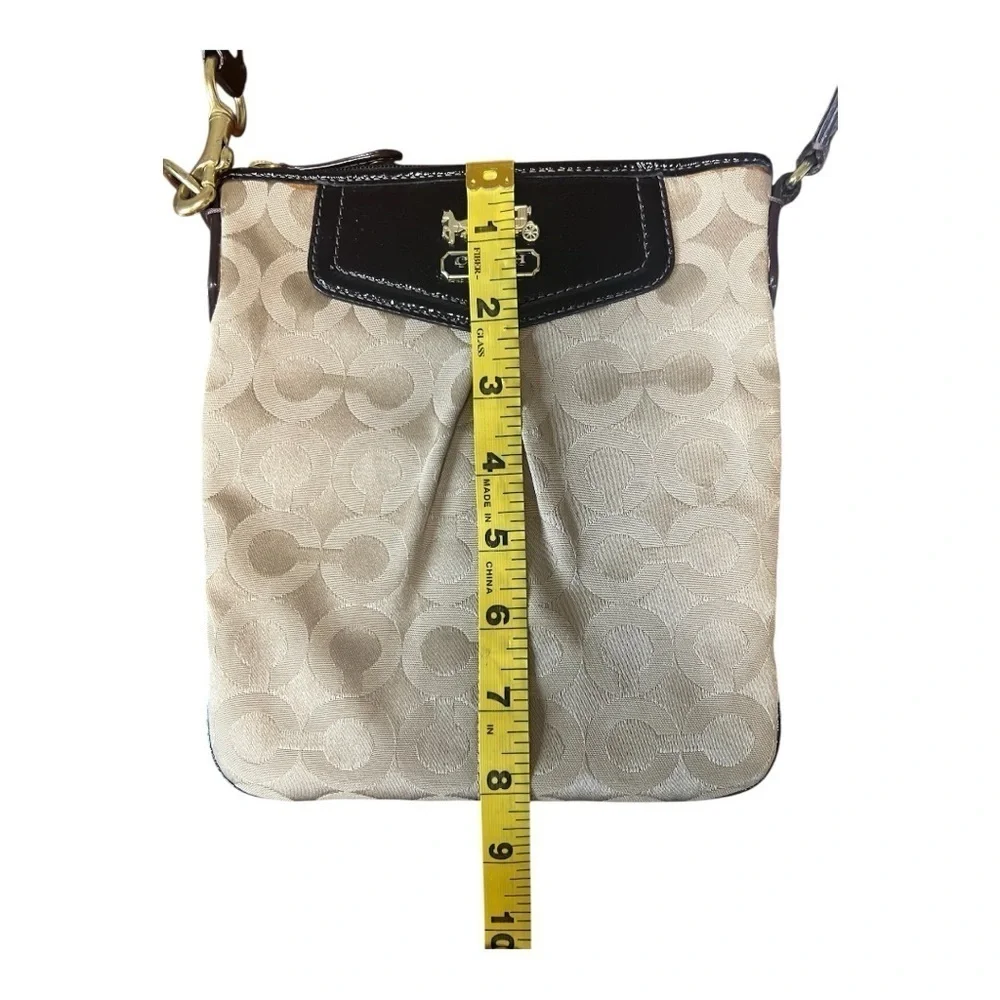 Coach Madison Small Khaki Mahogany Beige Crossbody